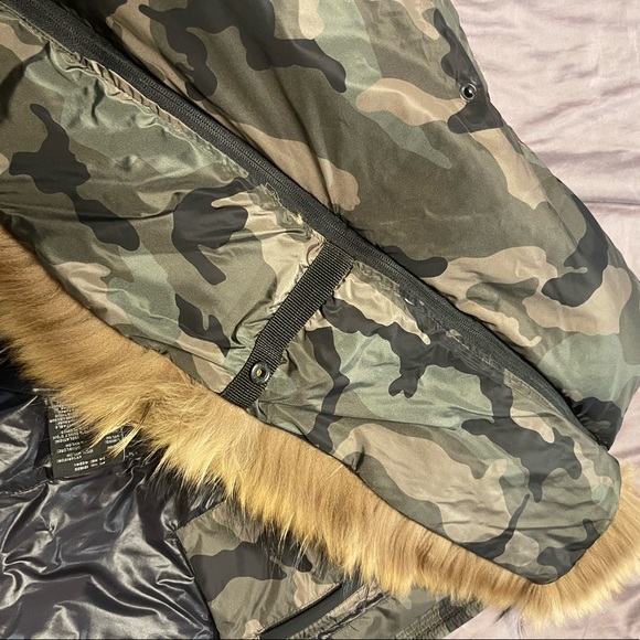 SAM Camo Puffer Jacket with Removeable Real Fur Trim - Picture 5 of 7